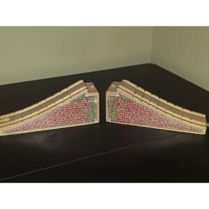 Thomas & Friends Arched Red Clickety Clack Stone Wooden Railway Bridge Train Toy